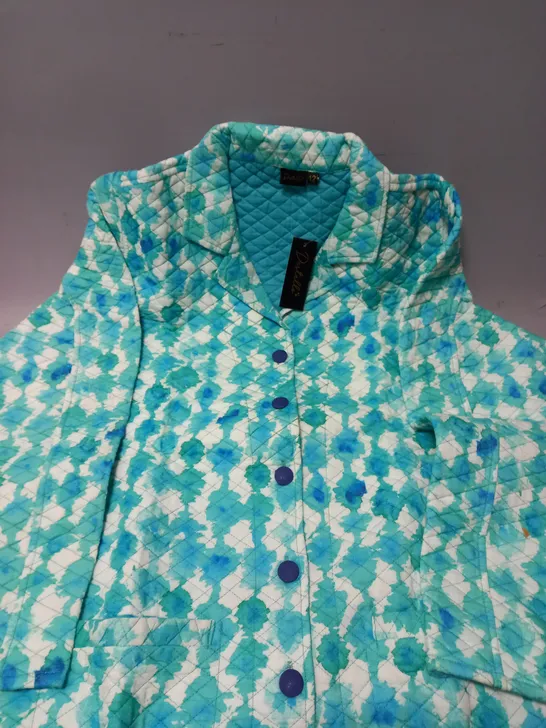 BRAND NEW SET OF 20 DESTELLO PADDED BUTTON JACKET IN CYAN - SIZE 12