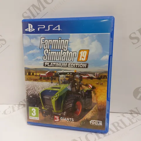 FARMING SIMULATOR 19 PLATINUM EDITION ON PS4 PEGI 3 