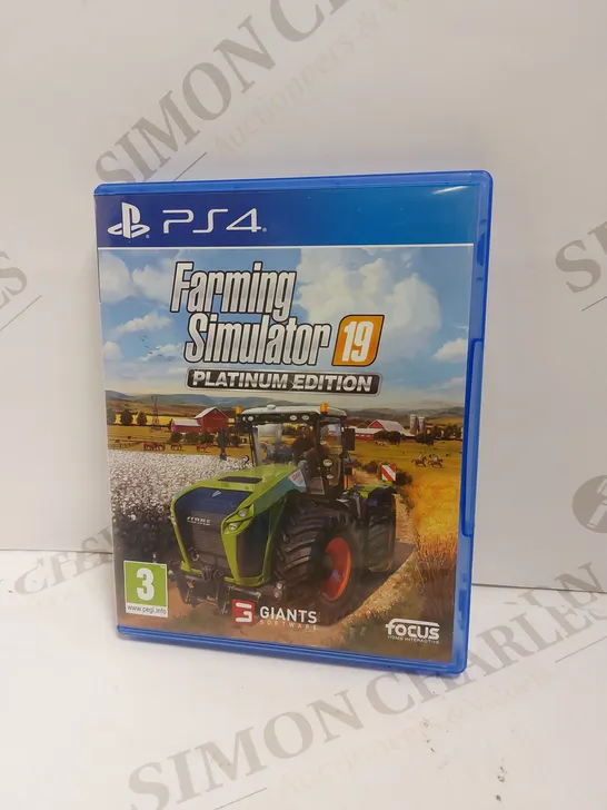 FARMING SIMULATOR 19 PLATINUM EDITION ON PS4 PEGI 3 