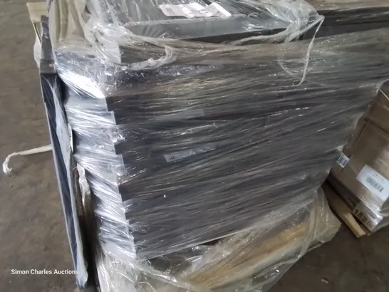 PALLET OF APPROXIMATELY 52 BLACK METAL SHELVES 400mm