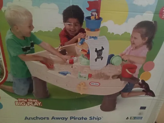 BOXED LITTLE TIKES ANCHORS AWAY PIRATE SHIP WATER TABLE - COLLECTION ONLY RRP £110