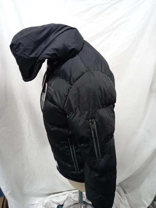 BLACK SPINDLE BUBBLE COAT - SIZE 11-12 YRS