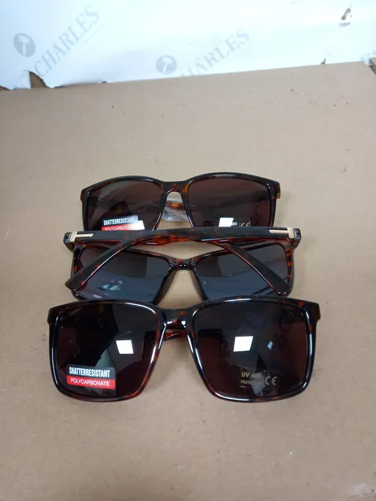 BOX OF TORTOISE SHELL UV PROTECTED SUN GLASSES 