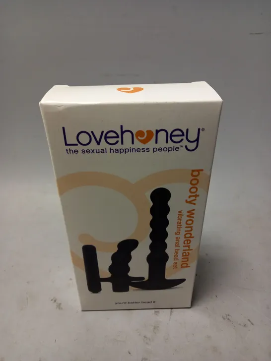 BOXED AND SEALED LOVEHONEY BOOTY WONDERLAND VIBRATING BEAD SET