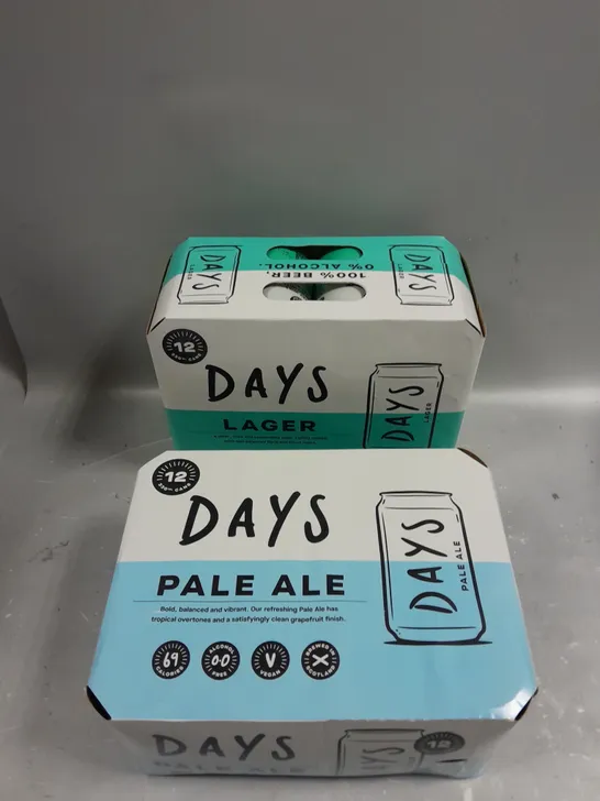 24 X CANS OF DAYS ALCOHOL FREE LAGER & PALE ALE - 24 X 330ML - COLLECTION ONLY 