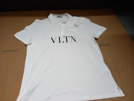 VALENTINE WHITE POLO SHIRT - M