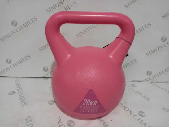 PHOENIX FITNESS 20kg KETTLEBELL - PINK - COLLECTION ONLY