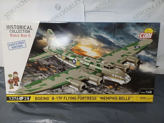 BOXED AND SEALED COBI HISTORICAL COLLETION WORLD WAR II EXECUTIVE EDITION BOEING B-17F FLYING FORTRESS "MEPHIS BELL" (5749) (SCALE 1:48)