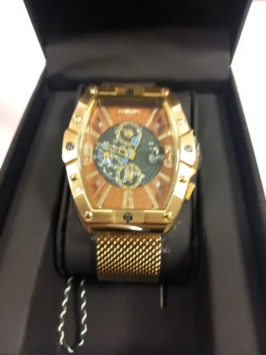 GAMAGES OF LONDON LIMITED EDITION HAND ASSEMBLED RESPLENDENCE AUTOMATIC GOLD BROWN