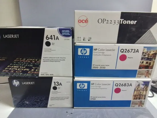 LOT OF 9 ASSORTED PRINT CARTRIDGES TO INCLUDE HP AND OCE