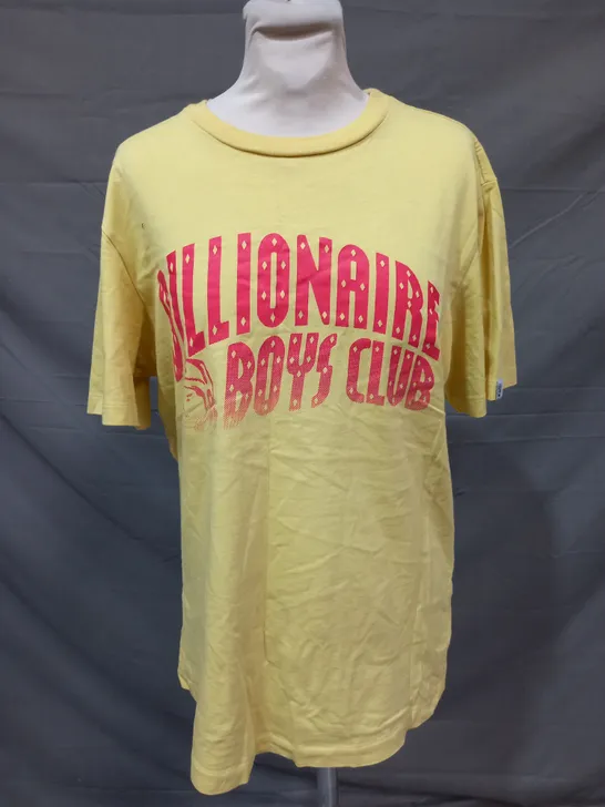 BILLIONAIRE BOYS CLUB T-SHIRT IN YELLOW SIZE XS