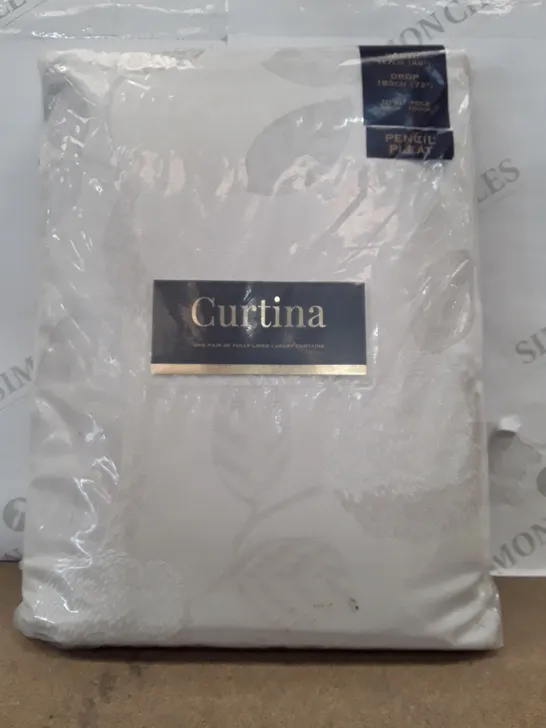 BRAND NEW CURTINA PENCIL PLEAT FULLY LINED CURTAINS- W 117CM X D 183CM