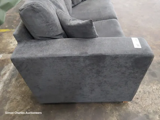 DESIGNER VALENCIA TWO SEATER SOFA GREY FABRIC 