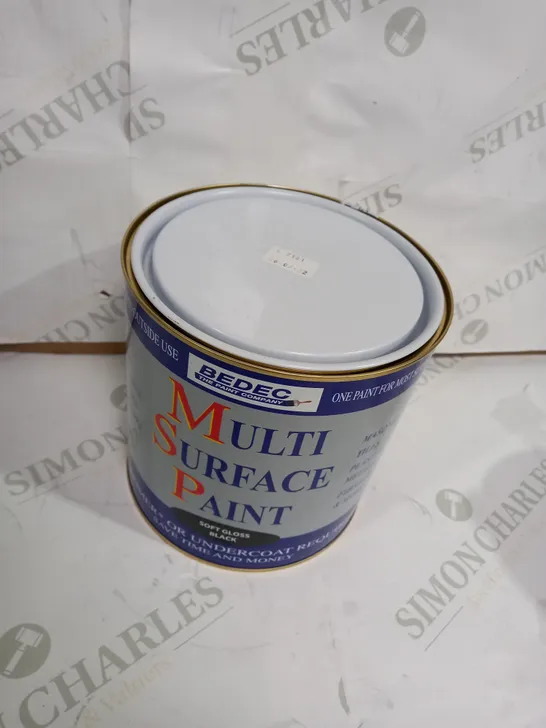 BEDEC MULTI SURFACE PAINT MSP 2.5L SOFT GLOSS BLACK