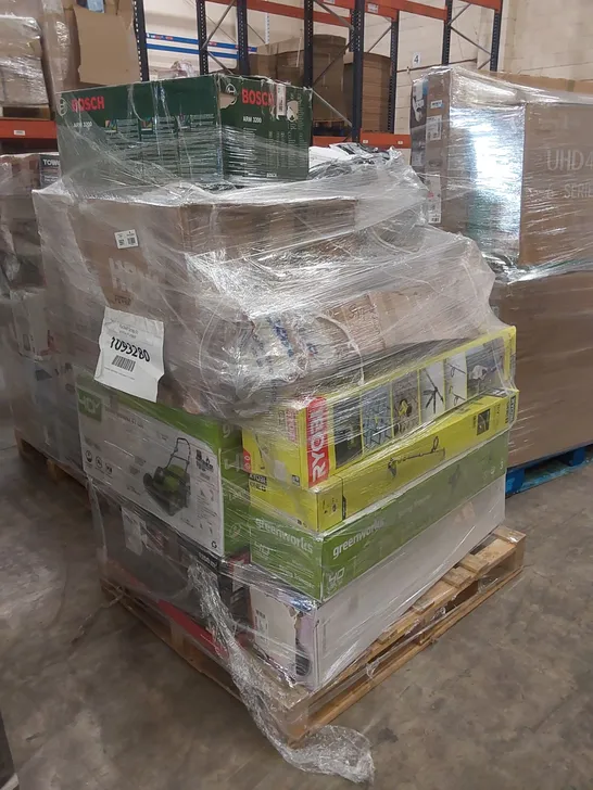 PALLET OF APPROXIMATELY 15 UNPROCESSED RAW RETURN HOUSEHOLD AND ELECTRICAL GOODS TO INCLUDE;