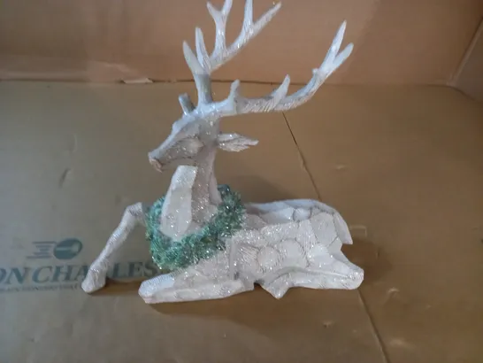 REINDEER CARVED ORNAMENT