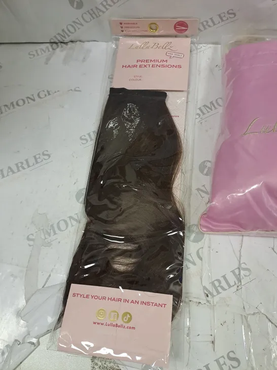 BOX OF LULLA BELLZ ASORTED HAIR EXTENSIONS 