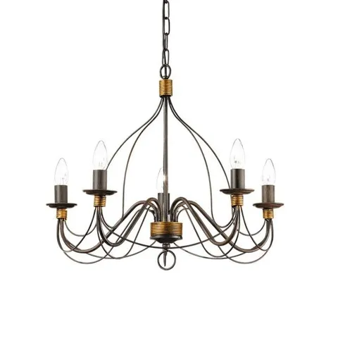 BOXED 5-LIGHT CANDLE STYLE CHANDELIER 