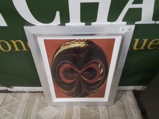 FRAMED 'BRONZE MASK' APPROXIMATELY 82X102CM RRP £175