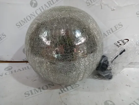 MR CHRISTMAS 8" GLASS CRACKLE SPHERE WITH ROTATING LIGHT