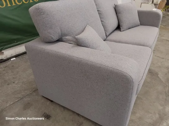 DESIGNER TWO SEATER SOFA GREY FABRIC 