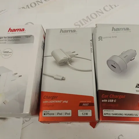 LOT OF 3 ASSORTED HAMA CHARGERS