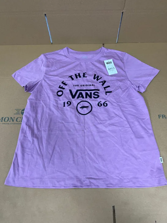 VANS OFF THE WALL ATTENDANCE CREW TEE IN PURPLE SIDE MEDIUM