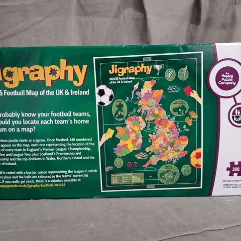 BOXED JIGRAPHY 2024/2025 FOOTBALL MAP OF UK AND IRELAND 