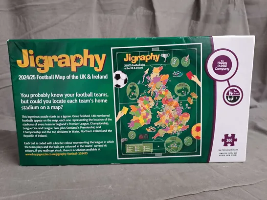 BOXED JIGRAPHY 2024/2025 FOOTBALL MAP OF UK AND IRELAND 