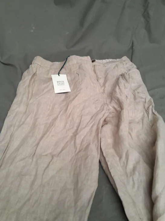 WHITE  STUFF ROWENA LINEN TROUSERS - UK 12R