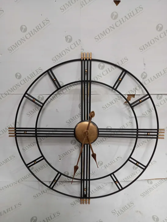 SANGTAI 6168S GARDEN CLOCK IN BLACK & COPPER (BOX WATER DAMAGED) 