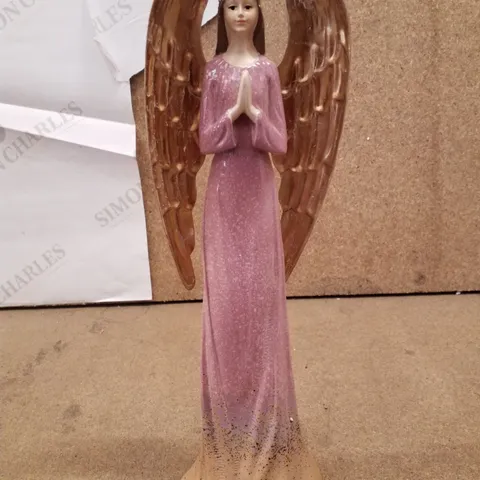 2 BOXED DECORATIVE ANGELS - LILAC (2 BOXES)