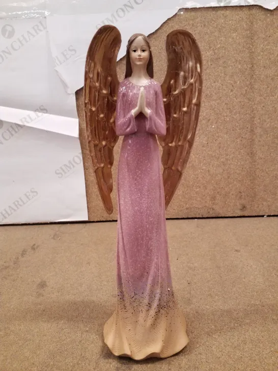 2 BOXED DECORATIVE ANGELS - LILAC (2 BOXES)