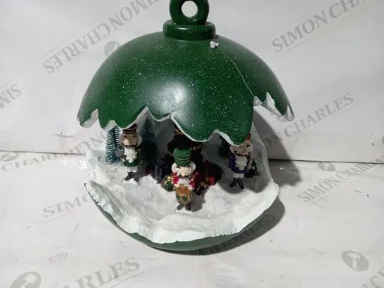 SANTAS EXPRESS PRE-LIT SPHERE WITH CHRISTMAS CHARACTER SCENE