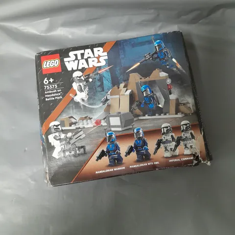 BOXED LEGO STAR WARS AMBUSH ON MANDALORE BATTLE PACK - 75373