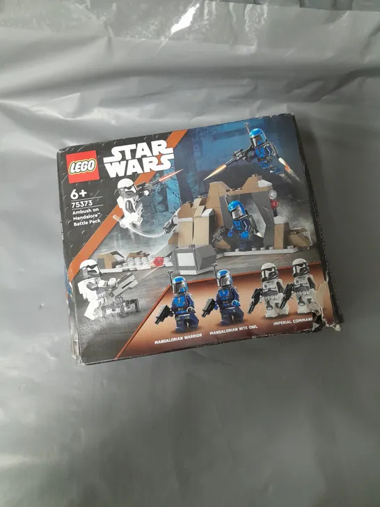 BOXED LEGO STAR WARS AMBUSH ON MANDALORE BATTLE PACK - 75373