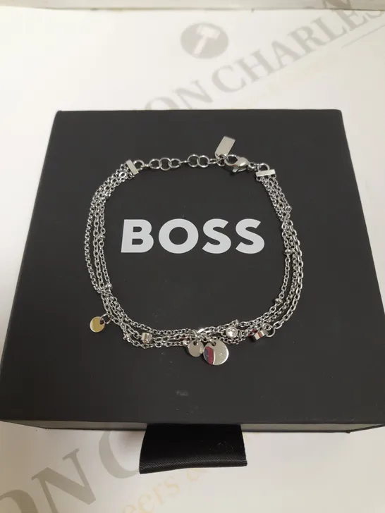 HUGO BOSS LADIES IRIS STAINLESS STEEL CRYSTAL BRACELET  RRP £69