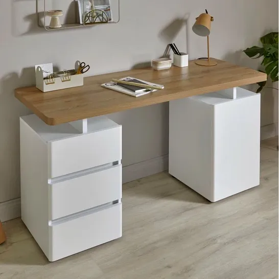 CUUBA LIBRE DESK WHITE/RIVIERA OAK