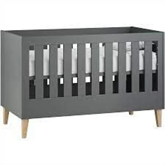 BOXED SALUZZO GRAPHITE COT BED - 3 BOXES