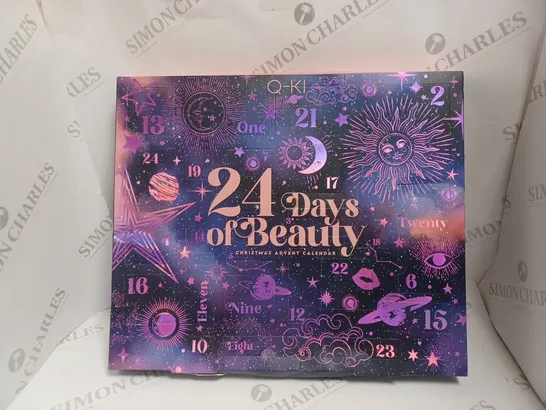 BOXED Q-KI 24 DAYS OF BEAUTY ADVENT CALENDAR  RRP £19.99