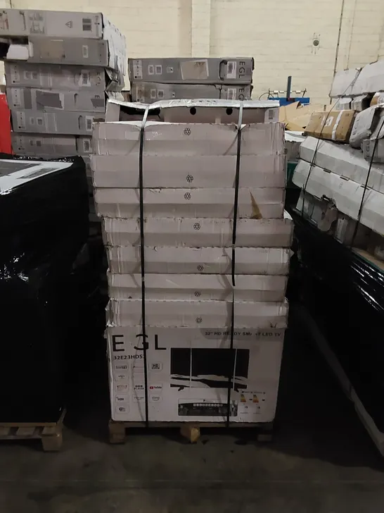 PALLET OF APPROXIMATELY 24 X ASSORTED UNTESTED TVS. BRANDS, MODELS AND CONDITIONS VARY