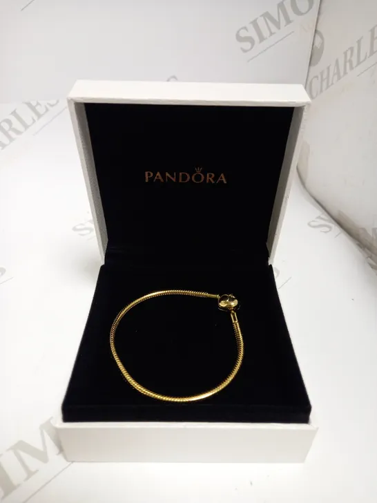 PANDORA GOLD ROPE CHARM BRACELET 