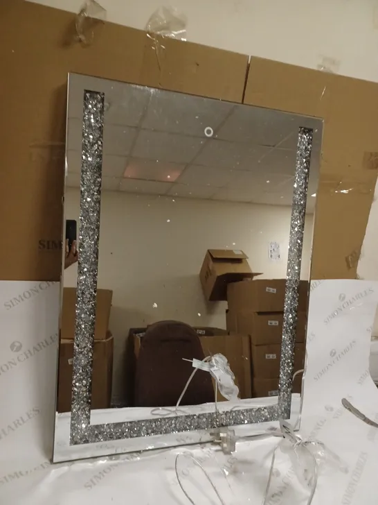 LARGE CRYSTAL LIGHT UP MIRROR