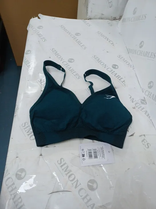 SMALL GYMSHARK SPORTS BRA DARK TEAL 