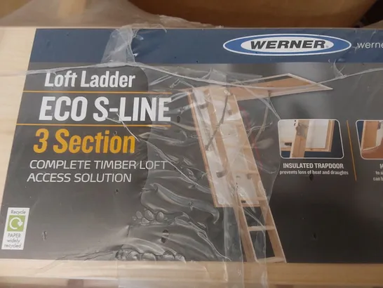 WERNER ECO S-LINE 3 SECTION LOFT LADDER 