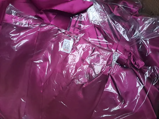 BOX OF APPROXIMATELY 20 ROBES IN PURPLE (SIZES VARY) - COLLECTION ONLY