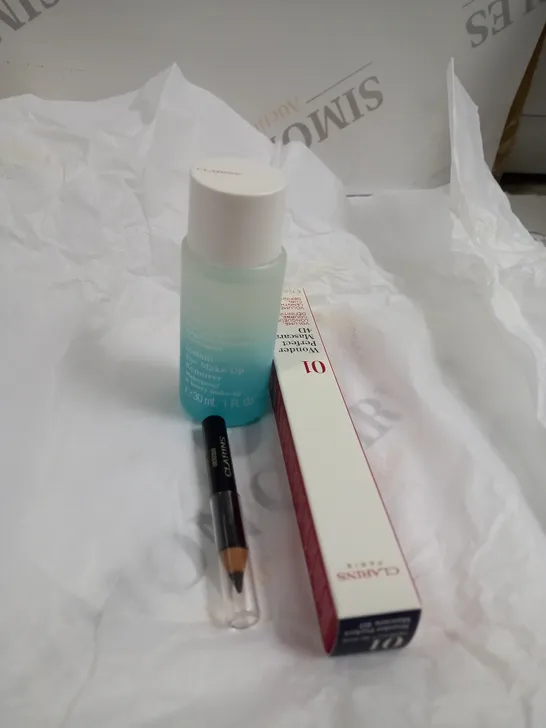 CLARINS SHOW-STOPPING EYES GIFT SET - MASCARA, MAKE-UP REMOVER + EYE PENCIL