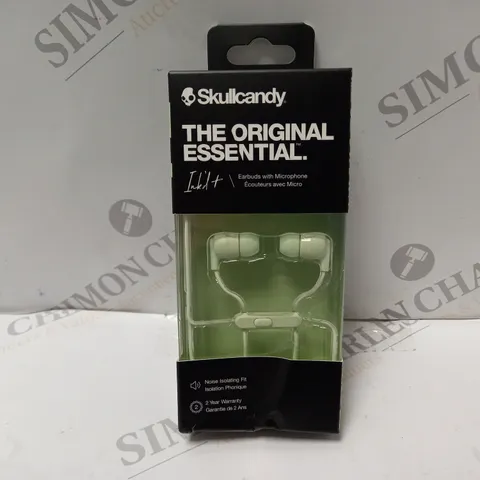 APPROXIMATELY 20 BOXED SKULLCANDY INK'D EARBUDS IN LIGHT GREEN