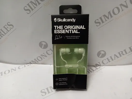 APPROXIMATELY 20 BOXED SKULLCANDY INK'D EARBUDS IN LIGHT GREEN