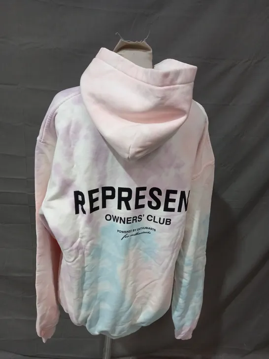 REPRESENT OWNERS CLUB TIE DYE HOODIE - SMALL